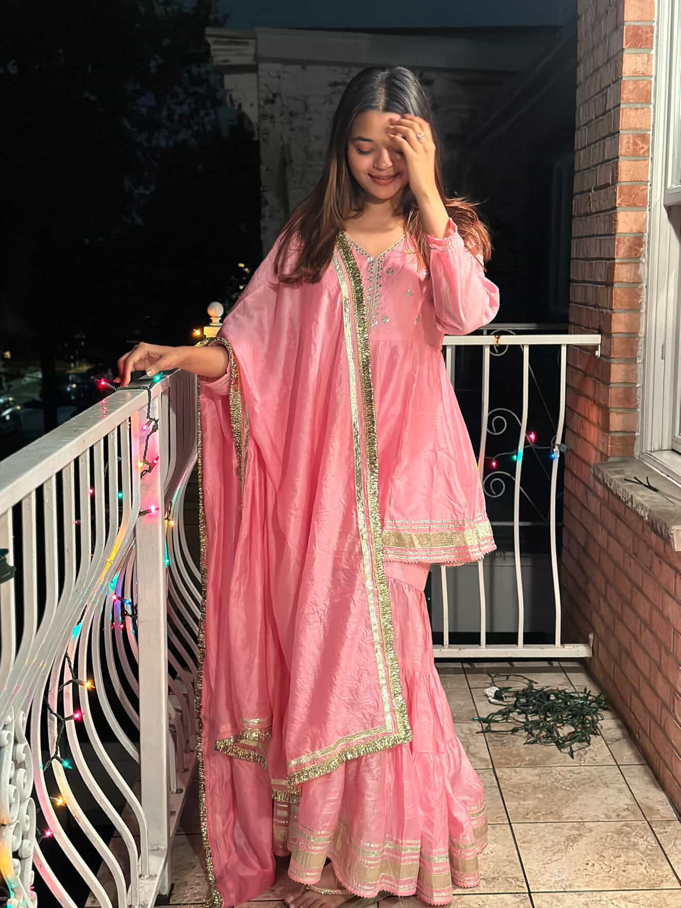 Gulaab sharara set
