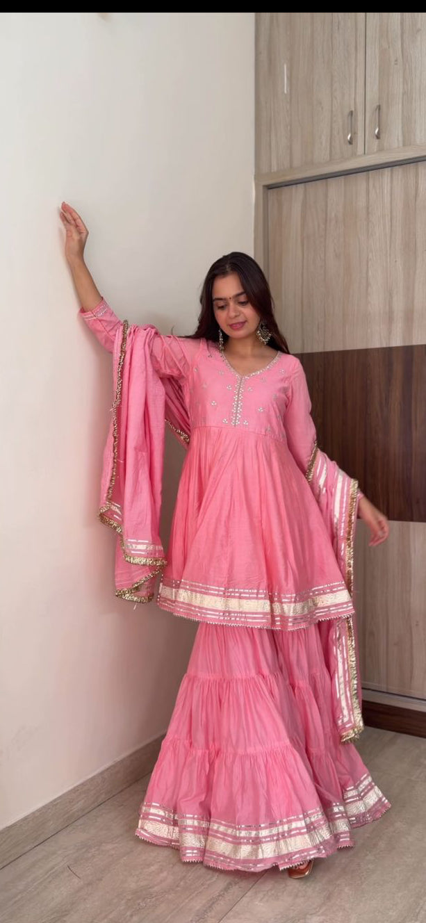Gulaab sharara set
