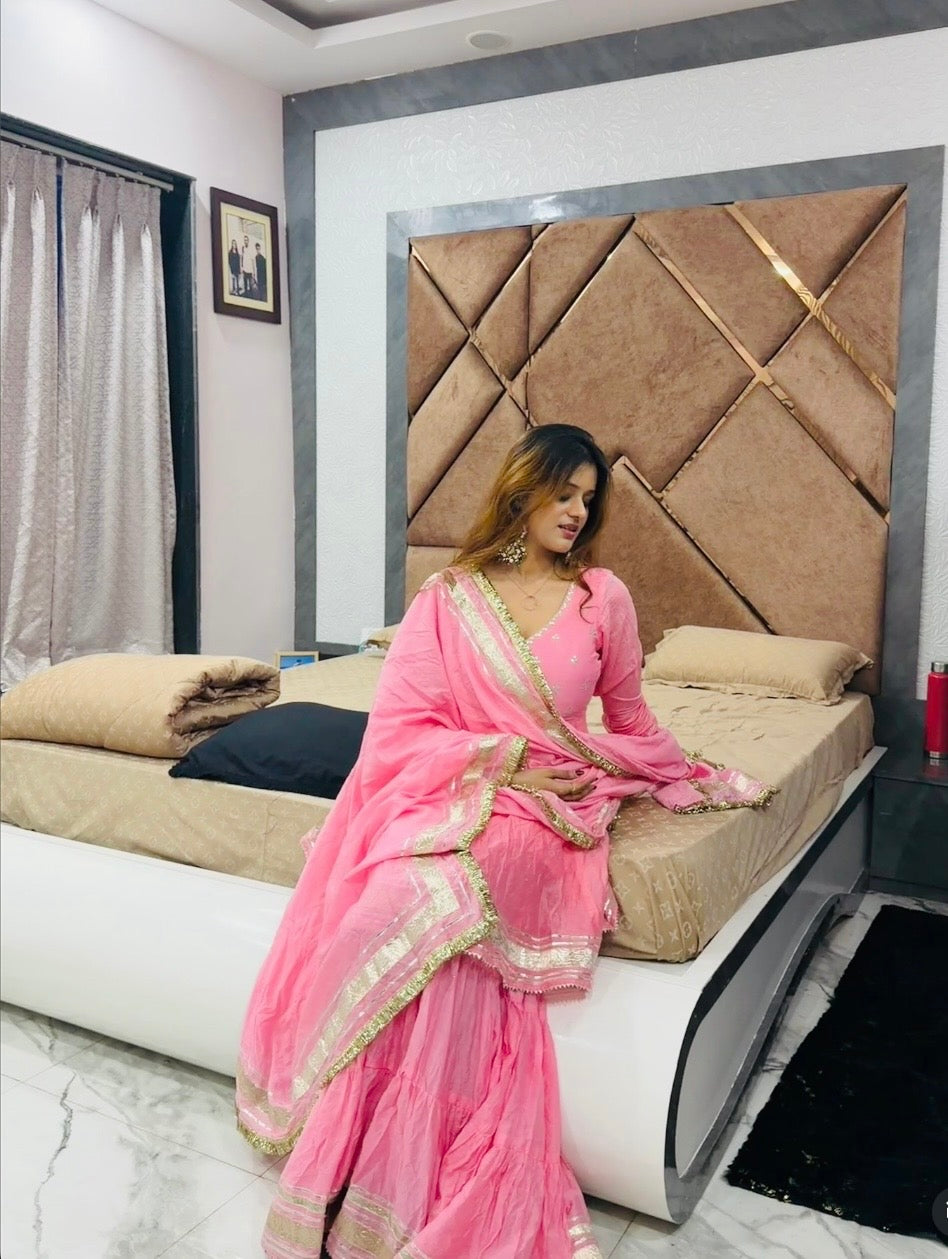 Gulaab sharara set
